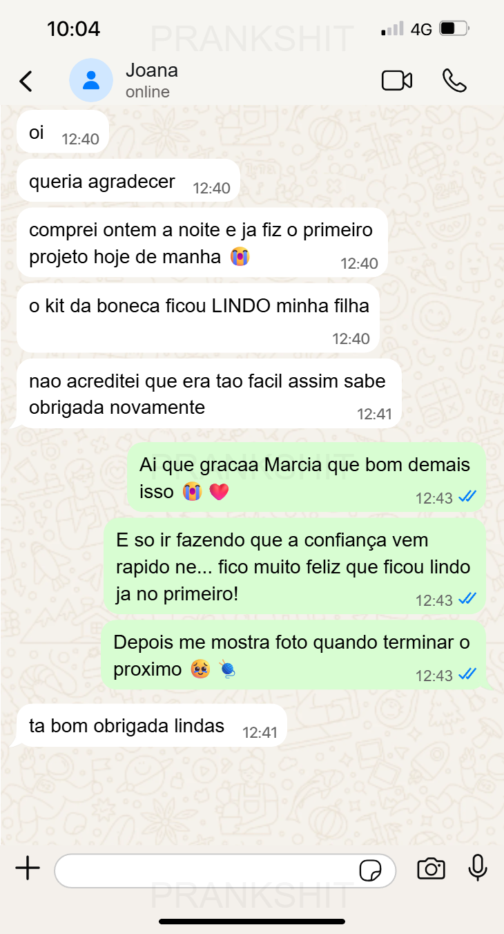 Print depoimento WhatsApp